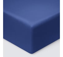 Простыня на резинке Ecotex ПРСС16 Моноспейс сатин, 160x200x23, темно-синяя 4680088207896
