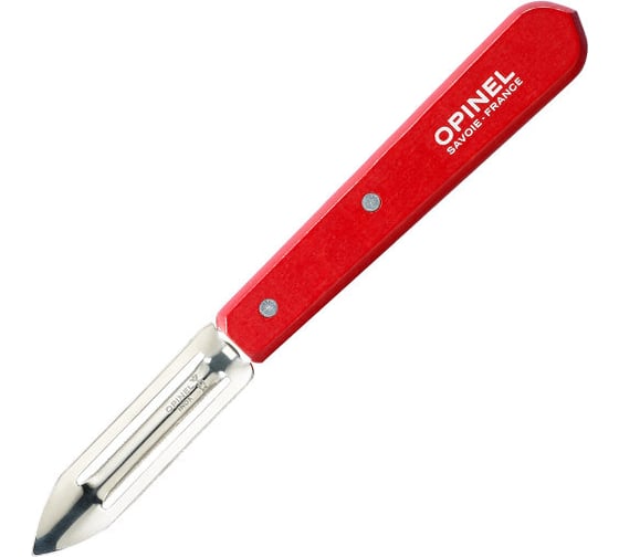 Нож для чистки овощей Opinel № 115, деревян. рукоять, нерж. сталь, красный, коробка, 002135 1