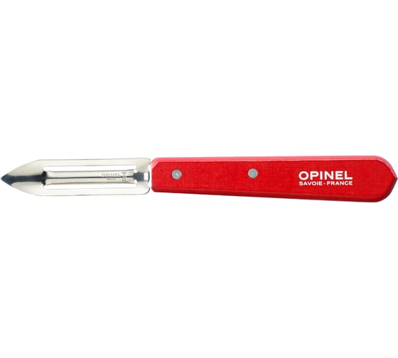 Нож для чистки овощей Opinel № 115, деревян. рукоять, нерж. сталь, красный, коробка, 002135