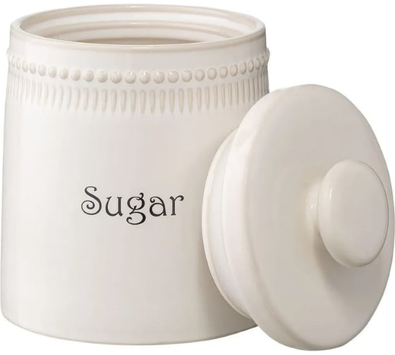 Банка для сахара Tkano белого цвета Kitchen Spirit, 820 мл TK22-TW_JAR0002