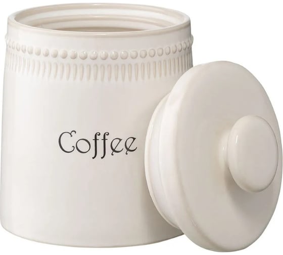 Банка для кофе Tkano белого цвета Kitchen Spirit, 820 мл TK22-TW_JAR0001