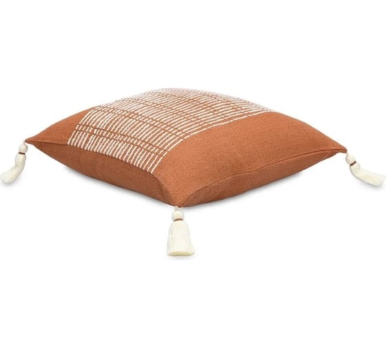 Подушка декоративная Tkano базовая Geometry терракотового цвета Ethnic, 45x45 см TK23-CU0001
