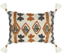 Подушка декоративная Tkano с бахромой и вышивкой Abstract play Ethnic, 30x45 см TK23-CU0020