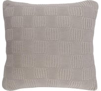 Подушка Tkano из хлопка рельефной вязки светло-серого цвета Essential, 45x45 см TK22-CU0014
