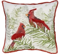 Подушка декоративная Tkano с рисунком Northern cardinal New Year Essential, 45x45 см TK23-CU0013
