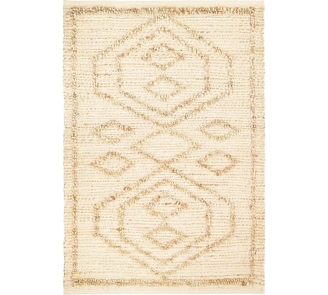 Ковер Tkano из джута и переработанного хлопка Kolkata Ethnic, 120x180 см TK23-DR0019