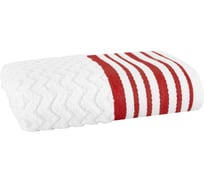 Полотенце махровое TAC LINE, 50x90, 500 г/м2 RED, белый, красный 2786-21402