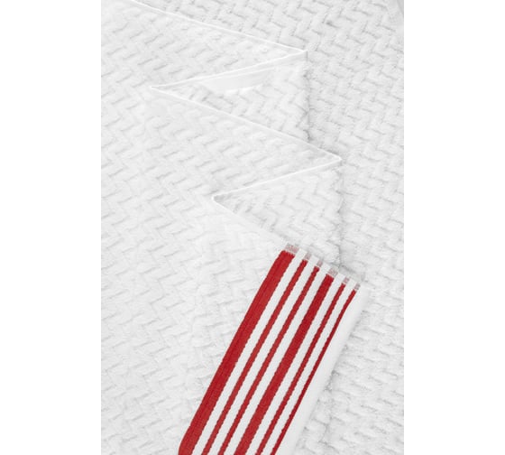 Полотенце махровое TAC LINE, 50x90, 500 г/м2 RED, белый, красный 2786-21402
