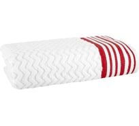 Полотенце махровое TAC LINE, 70x140, 500 г/м2 RED, белый, красный 2787-21406
