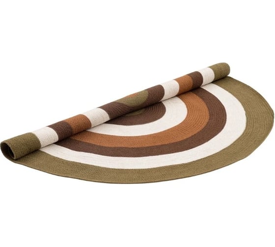 Ковер Tkano из хлопка Target коричневого цвета Ethnic, диаметр 150 см TK22-DR0032