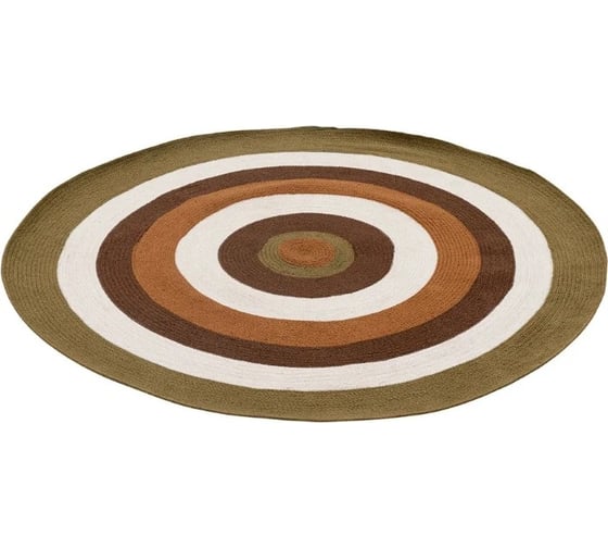 Ковер Tkano из хлопка Target коричневого цвета Ethnic, диаметр 150 см TK22-DR0032
