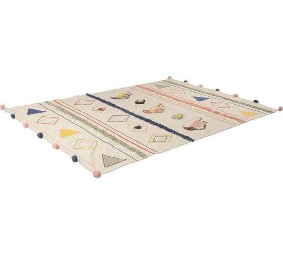 Ковер Tkano из хлопка в этническом стиле с орнаментом Птицы Ethnic, 160x230 см TK20-DR0002