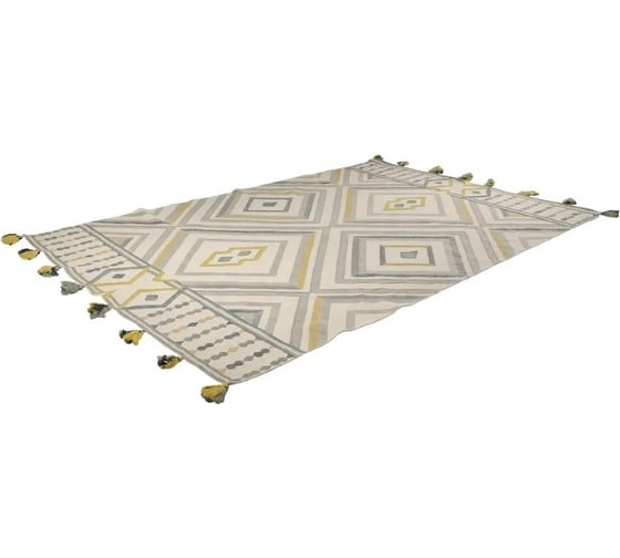 Ковер Tkano из хлопка с контрастным узором и кисточками Ethnic, 200x300 см TK20-DR0021