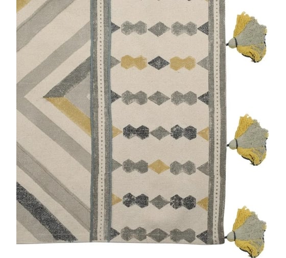 Ковер Tkano из хлопка с контрастным узором и кисточками Ethnic, 200x300 см TK20-DR0021