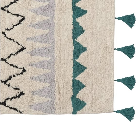 Ковер Tkano из хлопка с контрастным этническим орнаментом Ethnic, 120x180 см TK21-DR0004