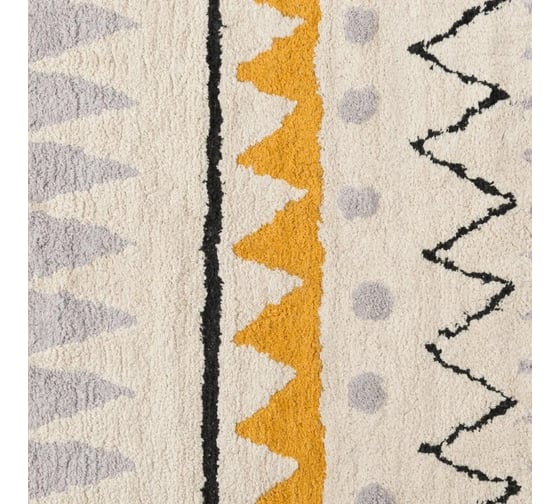Ковер Tkano из хлопка с контрастным этническим орнаментом Ethnic, 120x180 см TK21-DR0004