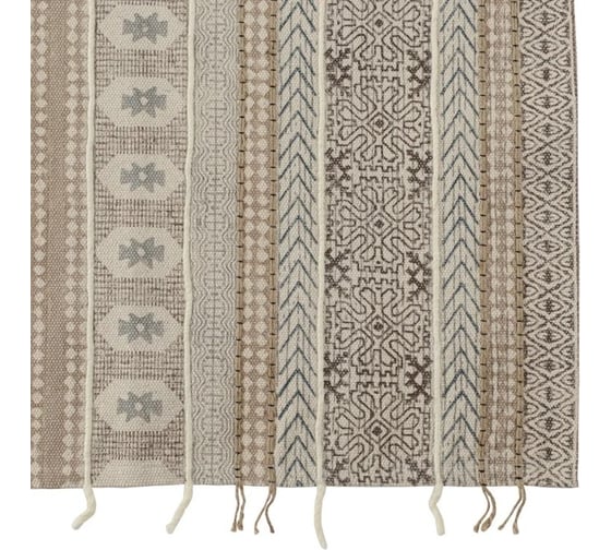 Ковер Tkano из хлопка, шерсти и джута с геометрическим орнаментом Ethnic, 120x180 см TK20-DR0011