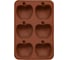 Форма из силикона Marmiton Яблоки 26x17,5x4 см, 6 ячеек, шоколад 17199 1