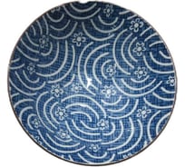 Тарелка Homium Japanese Collection, Очарование, глубокая, белый/синий, D20 см platejcnew16wblue