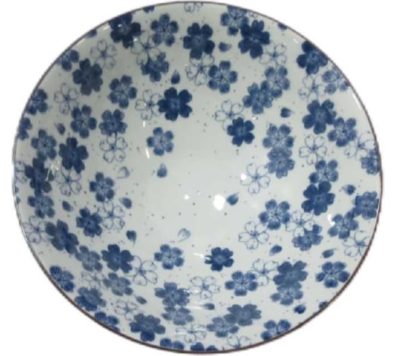 Тарелка Homium Japanese Collection, Очарование, глубокая (миска), белый/синий, D20 см platejcnew03wblue