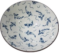 Тарелка Homium Japanese Collection, Очарование, глубокая, белый/синий, D20 см platejcnew15wblue