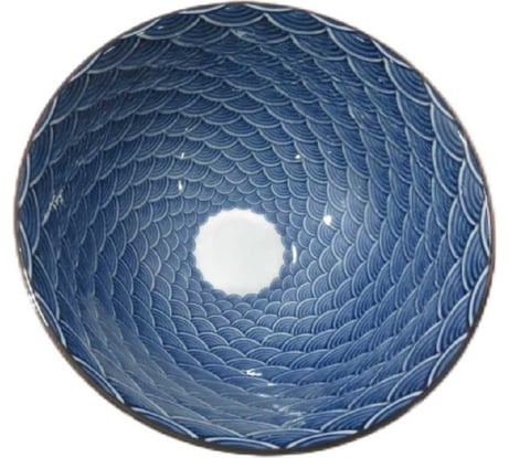 Тарелка Homium Japanese Collection, Очарование, глубокая (миска), белый/синий, D20 см platejcnew04wblue