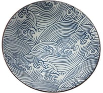Тарелка Homium Japanese Collection, Очарование, глубокая, белый/синий, D20 см platejcnew14wblue