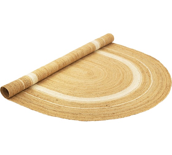 Ковер из джута овальный с вставками белого цвета из коллекции Ethnic Tkano 160x230см TK23-DR0077