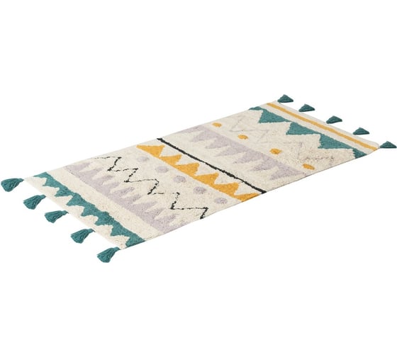 Ковер из хлопка с контрастным этническим орнаментом из коллекции Ethnic Tkano 70x160 см TK21-DR0003