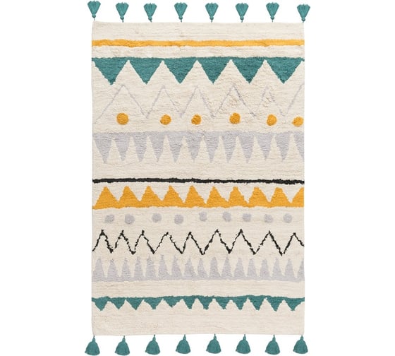 Ковер из хлопка с контрастным этническим орнаментом из коллекции Ethnic Tkano 160x230 см TK21-DR0005