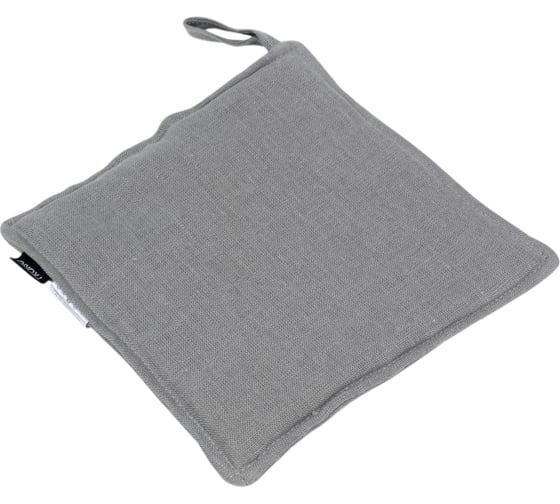 Прихватка из стираного льна Tkano Essential серая, 22x22 см TK22-PH0002