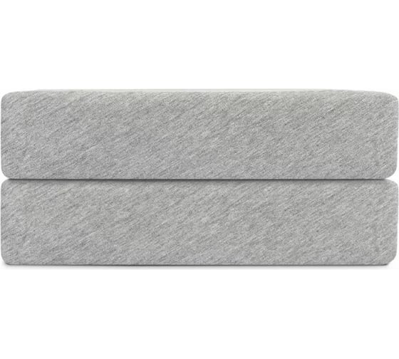 Простыня на резинке из хлопкового трикотажа Tkano Essential серый, 160x200x30 см TK23-FS0011