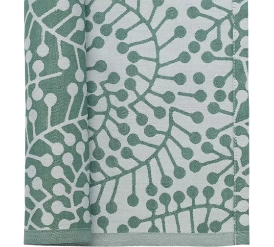 Салфетка из хлопка Tkano Scandinavian touch зеленая, с рисунком Спелая смородина, 53x53 см TK21-NA0010
