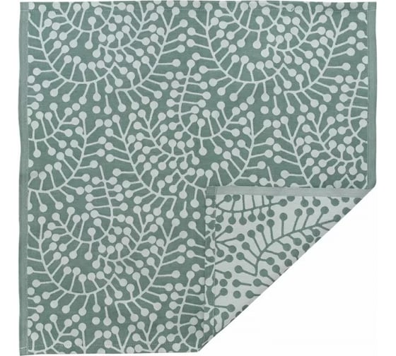Салфетка из хлопка Tkano Scandinavian touch зеленая, с рисунком Спелая смородина, 53x53 см TK21-NA0010