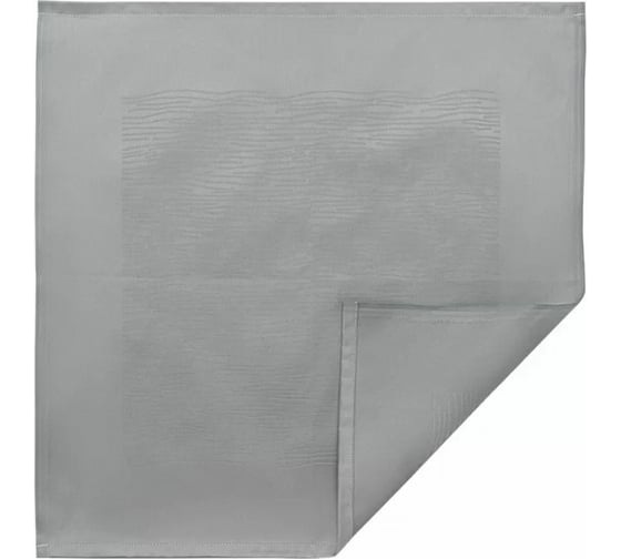Сервировочная жаккардовая салфетка Tkano Essential серый, из хлопка, с вышивкой, 53x53 см TK21-NA0004