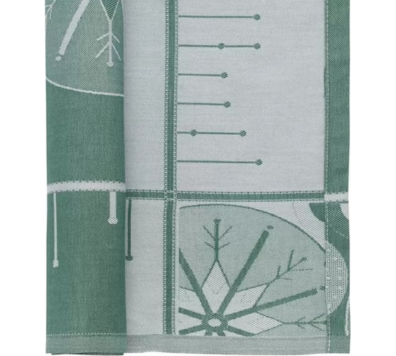 Салфетка из хлопка Tkano New Year Essential зеленая, с рисунком Ледяные узоры, 53x53 см TK21-NA0012