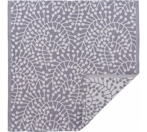 Салфетка из хлопка Tkano Scandinavian touch фиолетово-серый, с рисунком Спелая смородина, 53x53 см TK21-NA0011