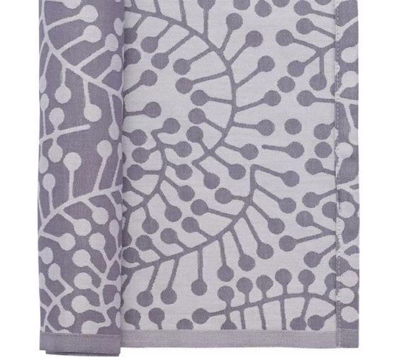 Салфетка из хлопка Tkano Scandinavian touch фиолетово-серый, с рисунком Спелая смородина, 53x53 см TK21-NA0011