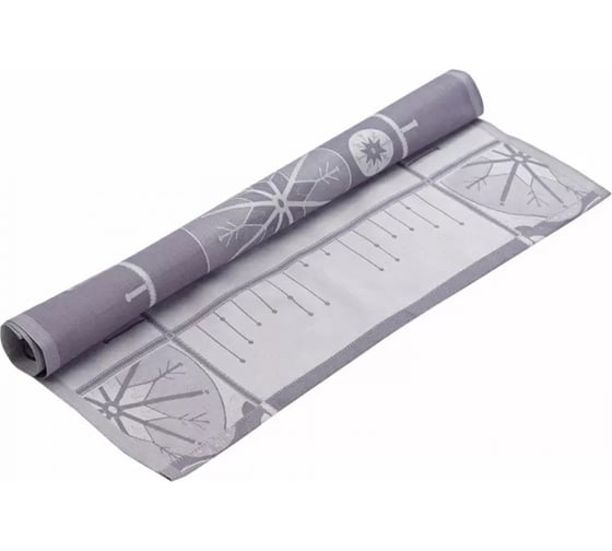 Салфетка из хлопка Tkano New Year Essential фиолетово-серый, с рисунком Ледяные узоры, 53x53 см TK21-NA0013 1