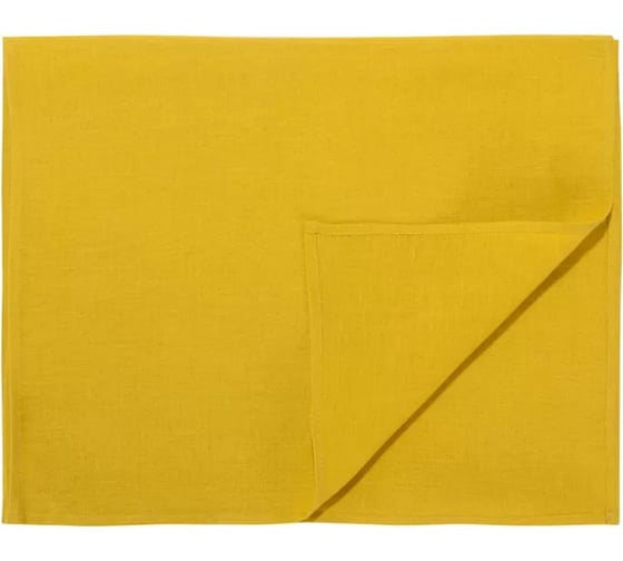 Дорожка на стол из стираного льна Tkano Essential горчичная, 45x150 см TK22-TR0003