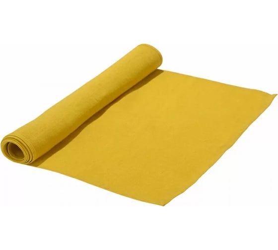Дорожка на стол из стираного льна Tkano Essential горчичная, 45x150 см TK22-TR0003