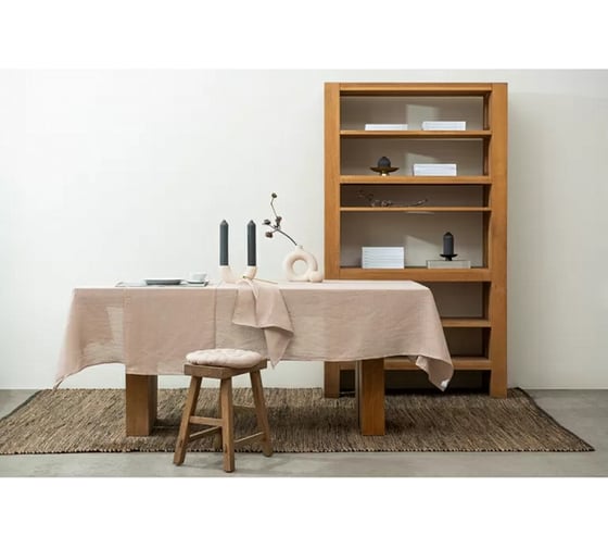 Дорожка на стол из стираного льна Tkano Essential бежевая, 45x150 см TK22-TR0004