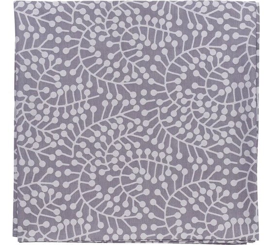 Скатерть из хлопка Tkano Scandinavian touch фиолетово-серая, с рисунком Спелая смородина, 180x260 см TK21-TC0022