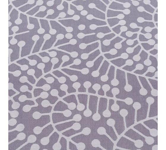 Скатерть из хлопка Tkano Scandinavian touch фиолетово-серая, с рисунком Спелая смородина, 180x260 см TK21-TC0022
