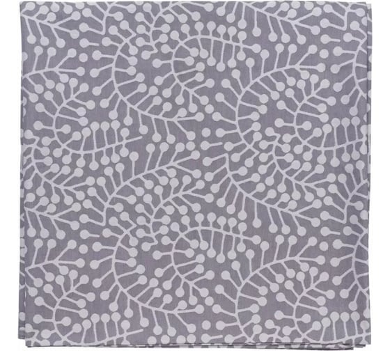 Скатерть из хлопка Tkano Scandinavian touch фиолетово-серая, с рисунком Спелая смородина, 180x180 см TK21-TC0021