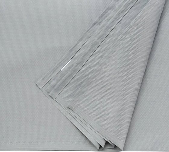 Скатерть Tkano Essential серый, с фактурным жаккардовым рисунком, из хлопка, 180x260 см TK21-TC0012