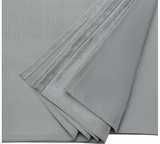 Жаккардовая скатерть Tkano Essential серый, из хлопка, с вышивкой, 180x180 см TK21-TC0007