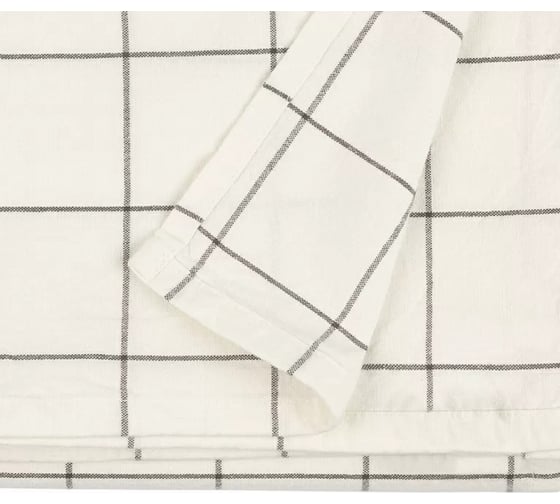 Скатерть из хлопка Tkano Essential белый, в клетку, 170x250 см TK22-TC0018