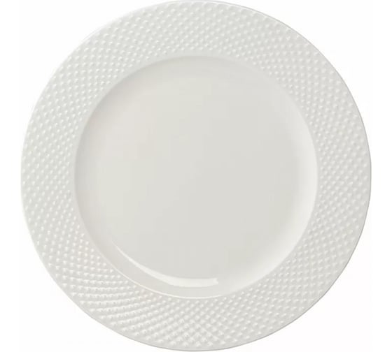 Набор из двух тарелок Tkano Essential белый, с фактурным рисунком, 27 см TK22-TW_PL0005