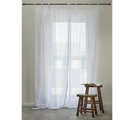 Тюль из хлопка Tkano Essential белый, 140x290 см TK23-CUR0003
